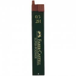 2H Грифели для механических карандашей "Super-Polymer", 12шт., 0,5мм,  артикул 120512